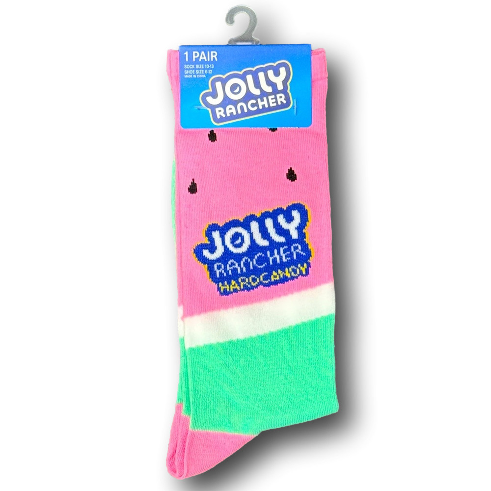 3/$20 Jolly Rancher Watermelon Candy Funny Novelty Crew Socks - NWT